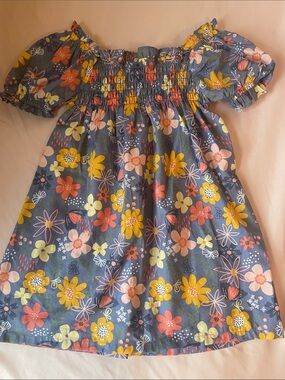 Girls Floral Smocked dress